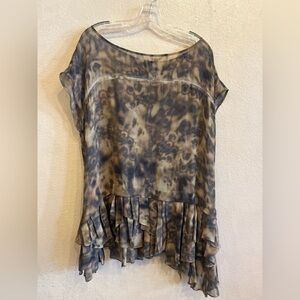 All Saints Silk Mini Dress Animal Print Size 8